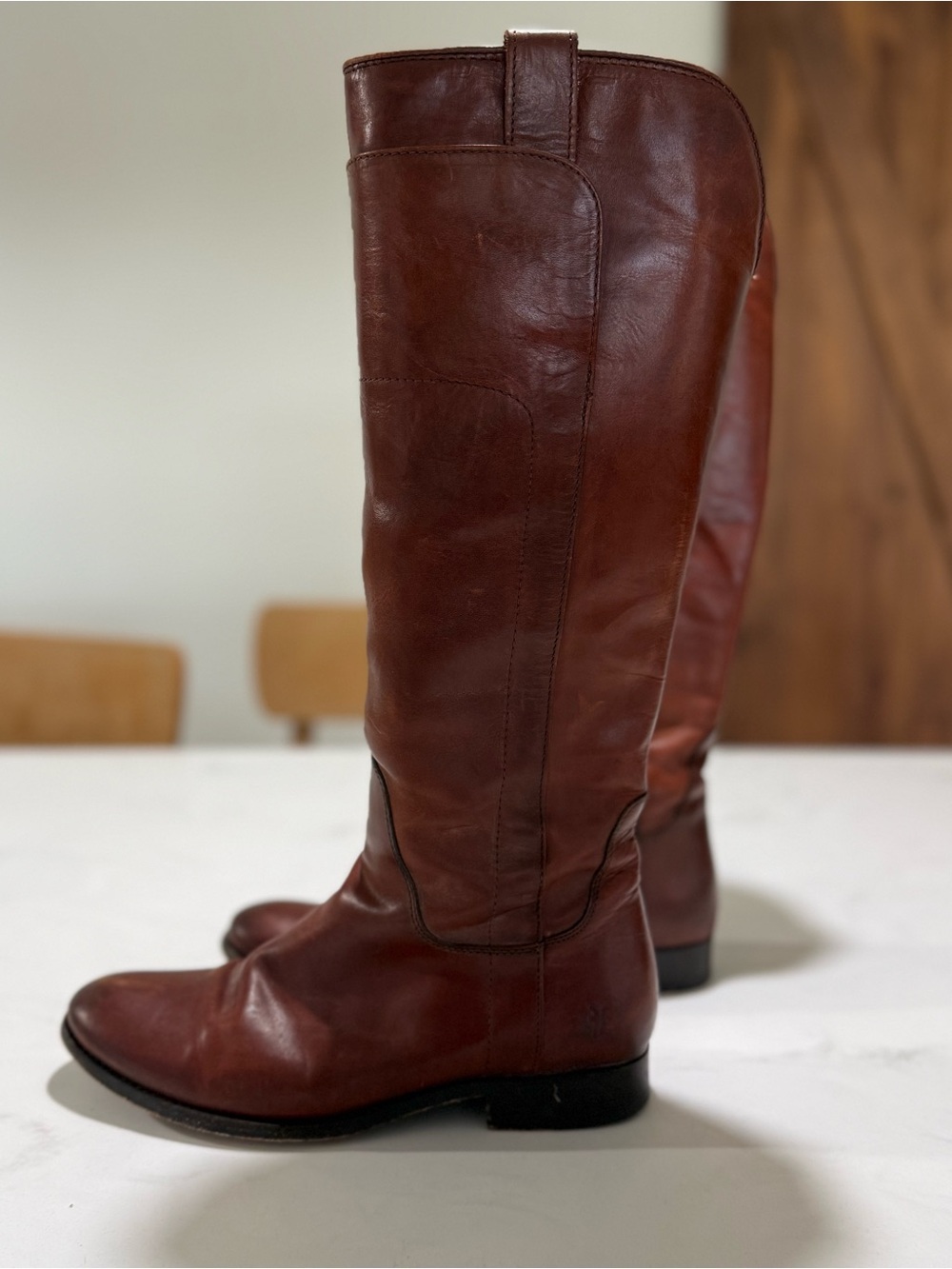 Women’s Frye real Leather Knee-High Riding-style Boots, size 8.5